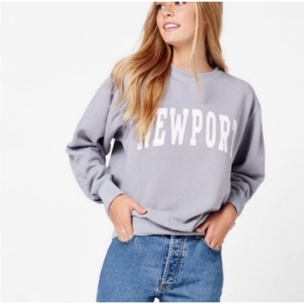 John Galt Newport Sweatshirt Crew Neck Blue Size Small Brandy Melville